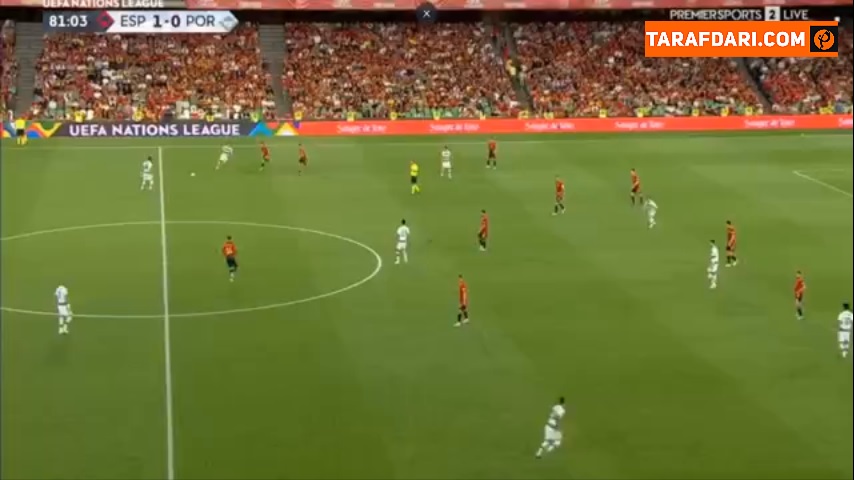 گل ریکاردو هورتا به اسپانیا (اسپانیا 1-1 پرتغال)