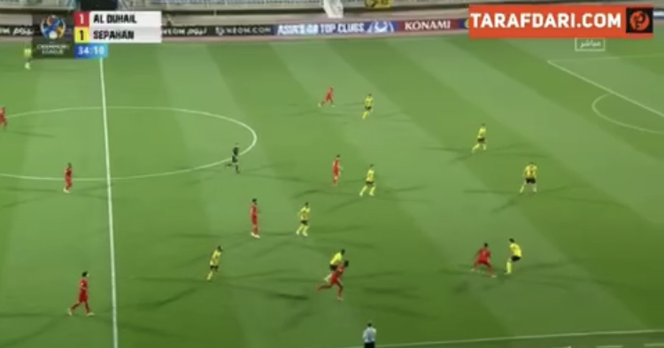 گل دوم اولونگا به سپاهان ( سپاهان 1-2 الدحیل ) 