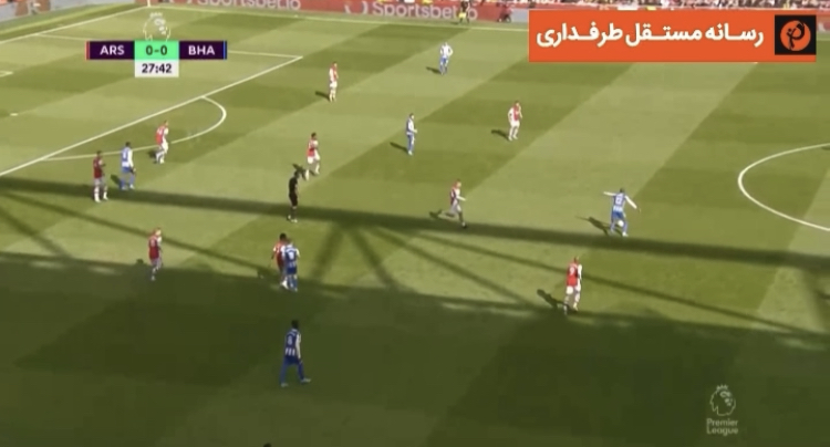 گل لئاندرو تراسرد به آرسنال (آرسنال 0-1 برایتون)  